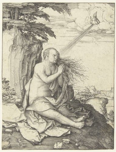 Maria Magdalena in de woestijn by Lucas van Leyden