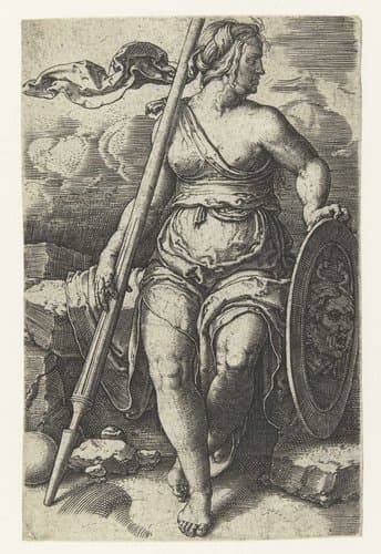 Pallas Athene by Lucas van Leyden