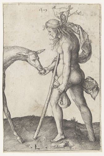 Jonge vrouw met hinde by Lucas van Leyden