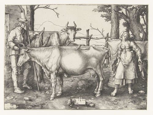 Het melkmeisje by Lucas van Leyden