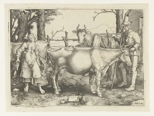 Het melkmeisje by Jan Harmensz. Muller