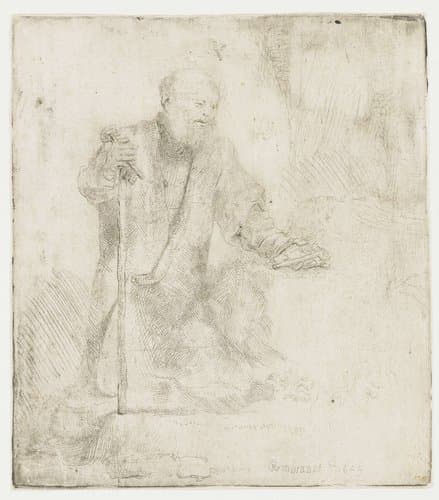 St Peter in penitence by Rembrandt van Rijn