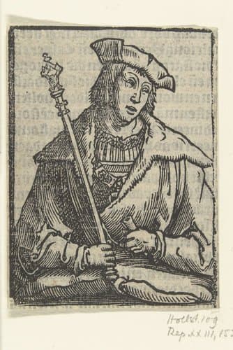 Portret van Karel V by Lucas van Leyden