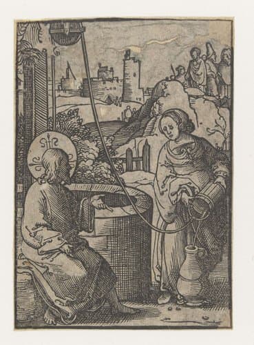 Christus en de Samaritaanse vrouw by anonymous