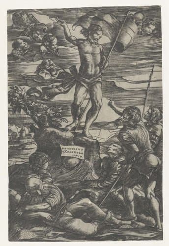 Opstanding van Christus by Domenico Campagnola