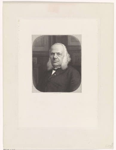 Portret van een heer met bakkebaarden by Edouard Taurel