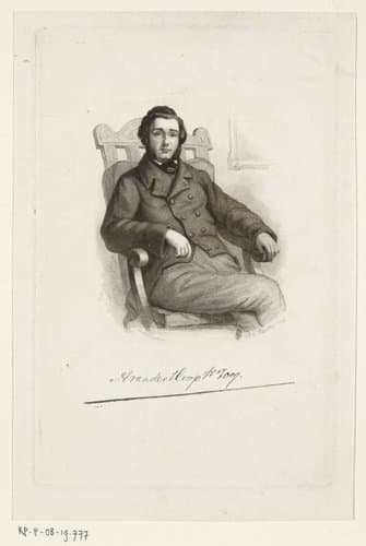 Portret van de dichter Adriaan van der Hoop Jrs'zn by Edouard Taurel