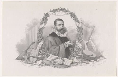 Portret van de componist Jan Pieterszoon. Sweelinck by Edouard Taurel