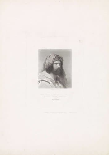 Uit de Schilderij voorstellende Johannes de Dooper predikende in de Woestijn, geschilderd door C. Kruseman