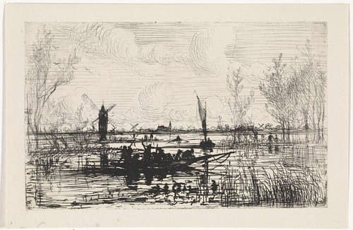 Hollands landschap by Johannes Tavenraat