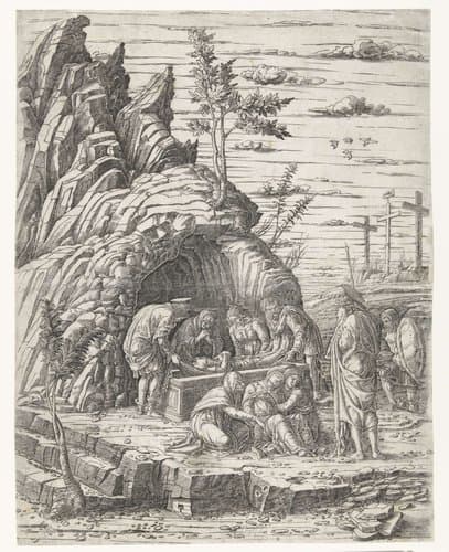 Graflegging van Christus by Andrea Mantegna