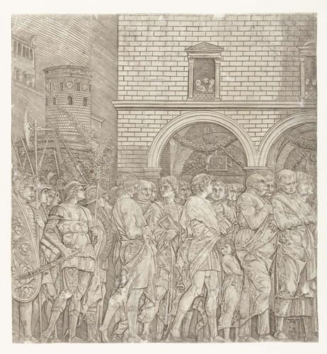 Triomf van Caesar by Andrea Mantegna