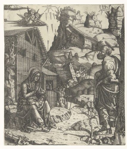 Geboorte van Christus by Monogrammist IICA