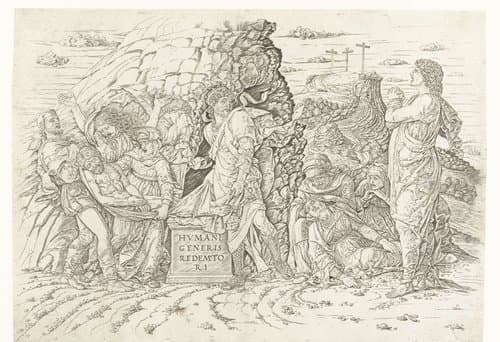 Graflegging van Christus by Andrea Mantegna