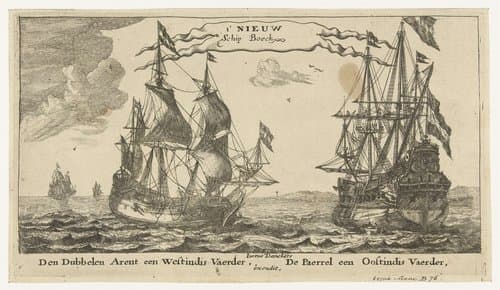 De schepen De Parel en De Dubbele Arend by anonymous