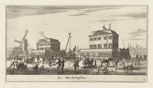 Blokhuizen op de Amstel by Reinier Nooms
