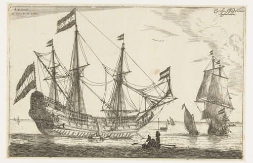 Dertien scènes met schepen by Reinier Nooms