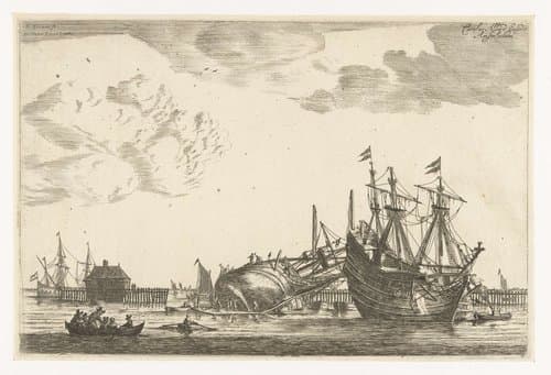 Dertien scènes met schepen by Reinier Nooms
