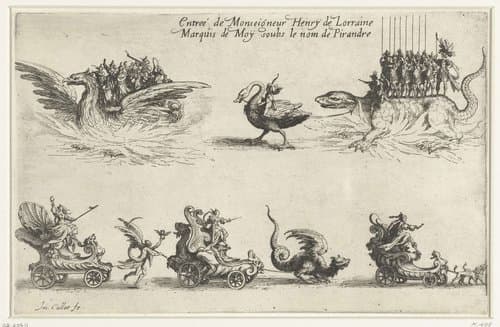 Entree van Hendrik van Lotharingen by Jacques Callot