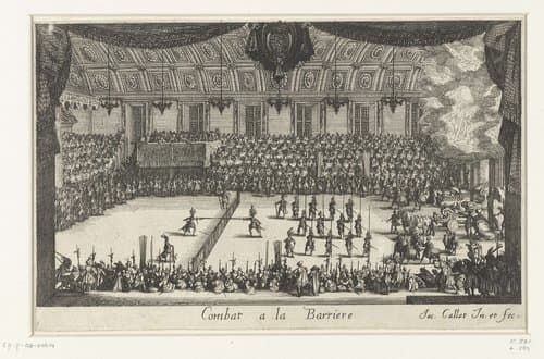 Het toernooi in de feestzaal by Jacques Callot