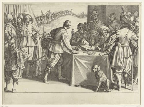 Werven van troepen voor Ferdinando I de' Medici by Jacques Callot