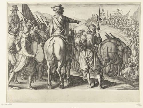 Optrekken van de troepen van Ferdinando I de' Medici by Jacques Callot
