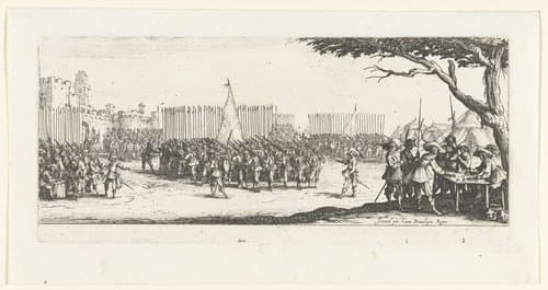 Recruteren van soldaten by Jacques Callot