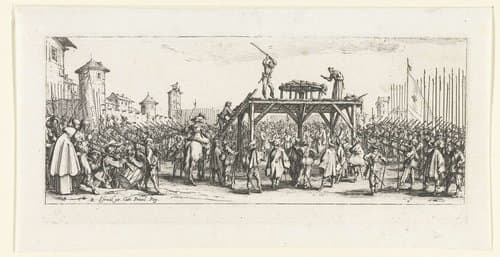 Strafmaatregelen: radbraken by Jacques Callot
