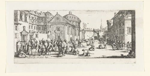 De gruwelen van de oorlog (groot) by Jacques Callot