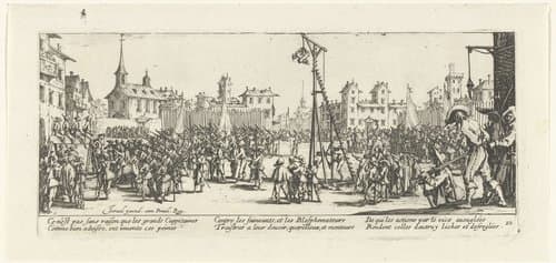 De gruwelen van de oorlog (groot) by Jacques Callot