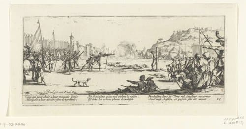 De gruwelen van de oorlog (groot) by Jacques Callot