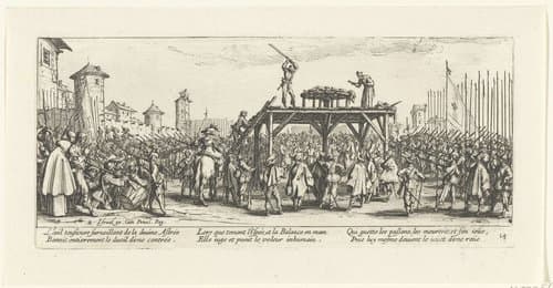 De gruwelen van de oorlog (groot) by Jacques Callot