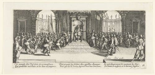 De koning deelt onderscheidingen uit by Jacques Callot
