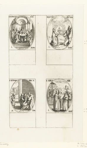 Alle heiligen en de Christelijke feestdagen van het jaar by Jacques Callot
