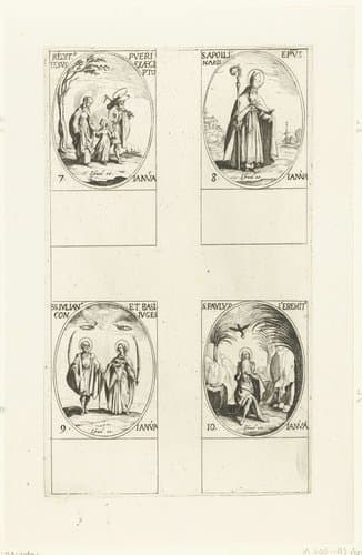 Alle heiligen en de Christelijke feestdagen van het jaar by Jacques Callot