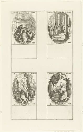 Alle heiligen en de Christelijke feestdagen van het jaar by Jacques Callot