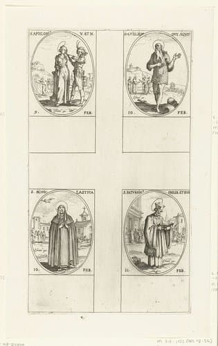 Alle heiligen en de Christelijke feestdagen van het jaar by Jacques Callot