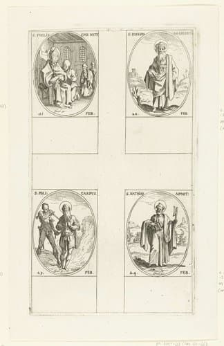 Alle heiligen en de Christelijke feestdagen van het jaar by Jacques Callot