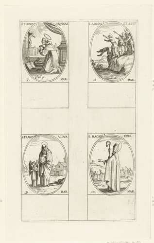 Alle heiligen en de Christelijke feestdagen van het jaar by Jacques Callot