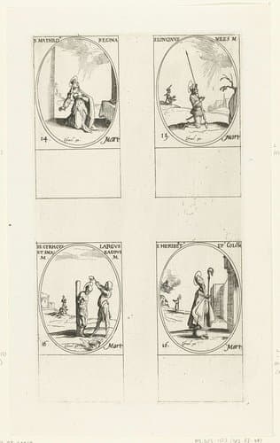 Heilige Mathildis van Duitsland by Jacques Callot
