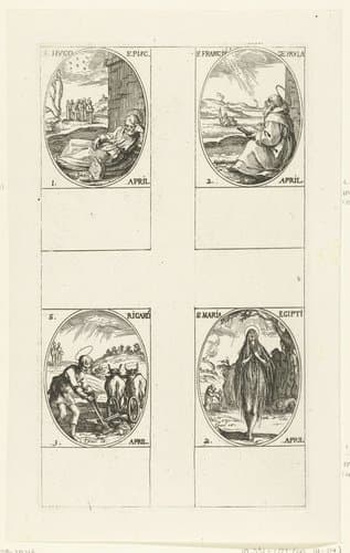 Heilige Hugo van Grenoble by Jacques Callot