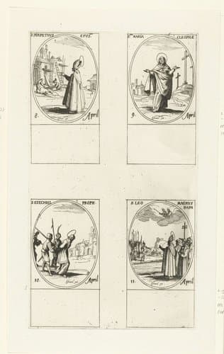 Heilige Perpetuus van Tours by Jacques Callot