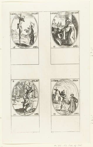 Alle heiligen en de Christelijke feestdagen van het jaar by Jacques Callot