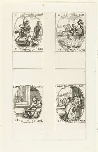 Alle heiligen en de Christelijke feestdagen van het jaar by Jacques Callot