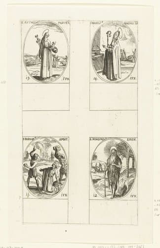 Heilige Barnabas van Cyprus by Jacques Callot
