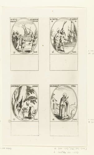 Alle heiligen en de Christelijke feestdagen van het jaar by Jacques Callot