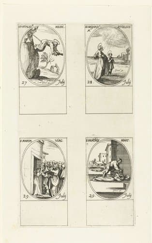 Heilige Pantaleon van Nicomedië by Jacques Callot
