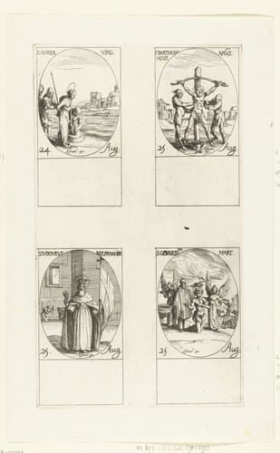 Heilige Aurea van Ostia by Jacques Callot