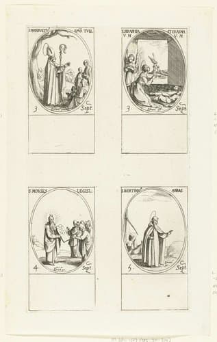 Heilige Mansuetus van Toul by Jacques Callot
