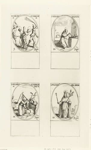 Heilige Gorgonius en Heilige Dorotheus van Nicomedië by Jacques Callot